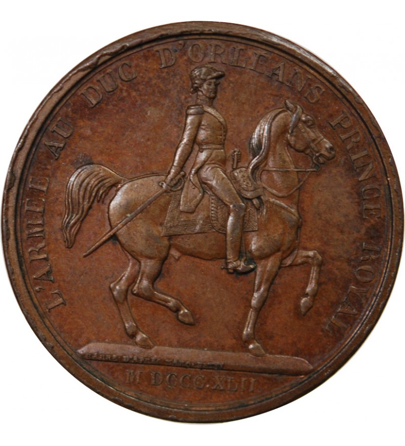 LOUIS-PHILIPPE Ier - JETON CUIVRE 1842 - L'ARMÉE AU DUC D'ORLEANS