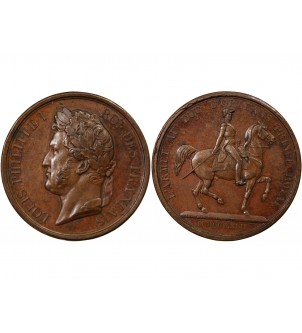 LOUIS-PHILIPPE Ier - JETON CUIVRE 1842 - L'ARMÉE AU DUC D'ORLEANS 2