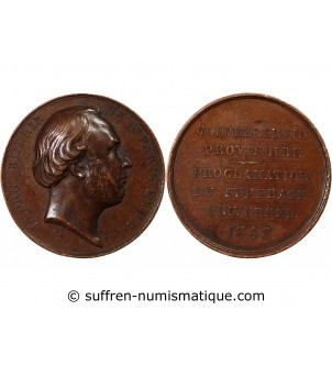 IIe RÉPUBLIQUE, LEDRU-ROLLIN – MÉDAILLE CUIVRE 1848