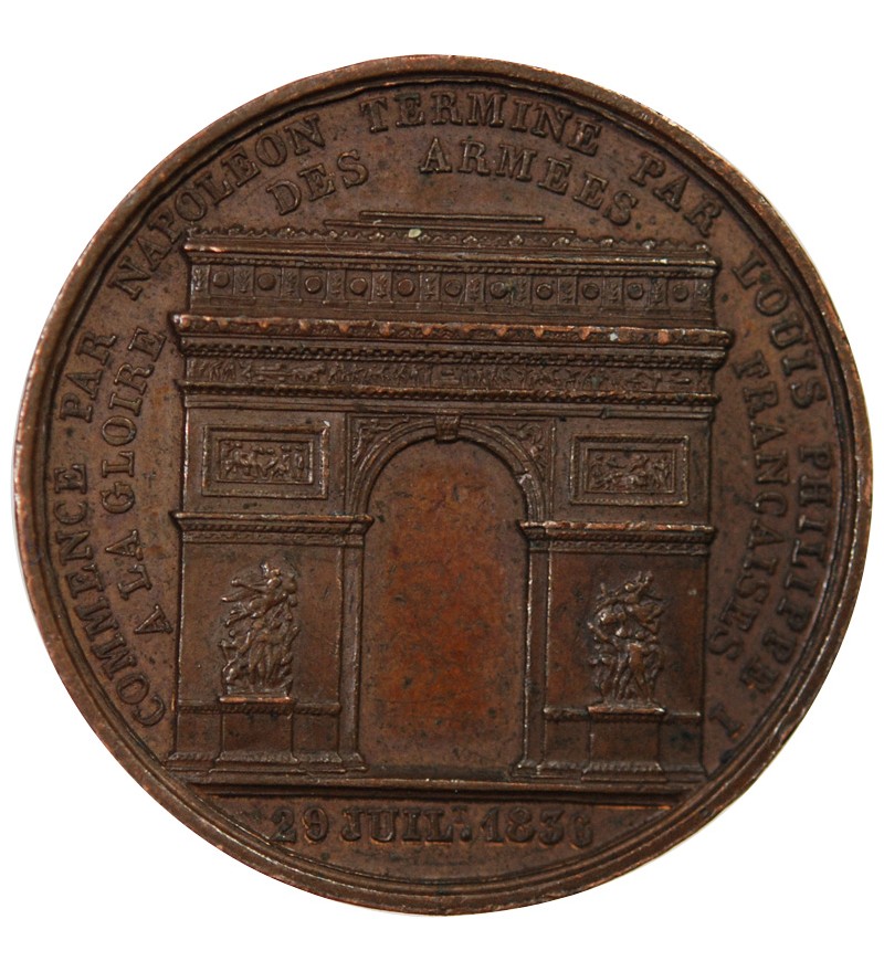LOUIS-PHILIPPE Ier - MEDAILLE CUIVRE 1836 - ARC DE TRIOMPHE
