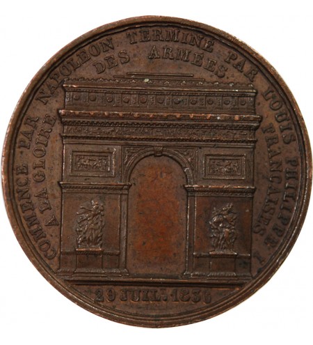 LOUIS-PHILIPPE Ier - MEDAILLE CUIVRE 1836 - ARC DE TRIOMPHE