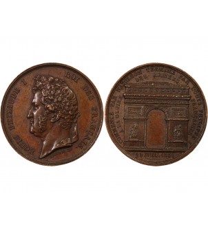 LOUIS-PHILIPPE Ier - MEDAILLE CUIVRE 1836 - ARC DE TRIOMPHE 2
