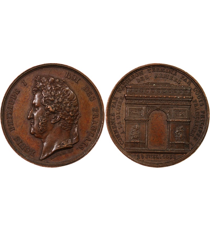 LOUIS-PHILIPPE Ier - MEDAILLE CUIVRE 1836 - ARC DE TRIOMPHE
