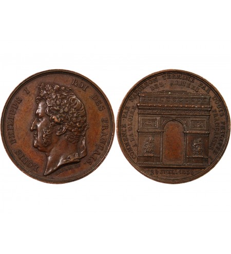 LOUIS-PHILIPPE Ier - MEDAILLE CUIVRE 1836 - ARC DE TRIOMPHE