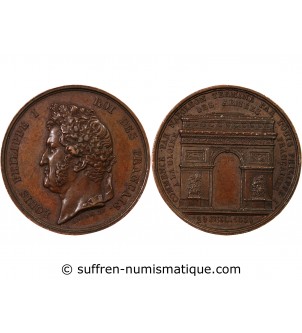 LOUIS-PHILIPPE Ier - MEDAILLE CUIVRE 1836 - ARC DE TRIOMPHE
