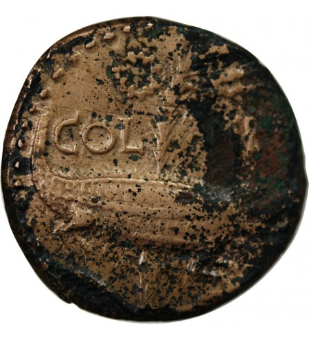 NEMAUSUS, NIMES, AUGUSTE ET AGRIPPA - DUPONDIUS 29 AV JC / 10