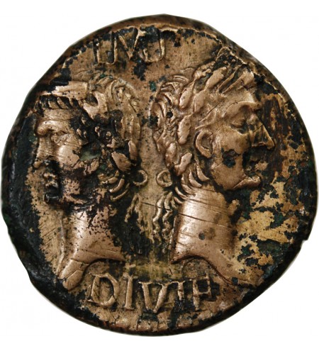 NEMAUSUS, NIMES, AUGUSTE ET AGRIPPA - DUPONDIUS 29 AV JC / 10