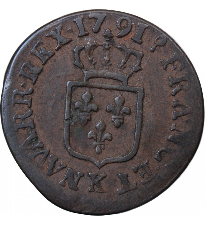 LOUIS XVI - LIARD 1791 K BORDEAUX