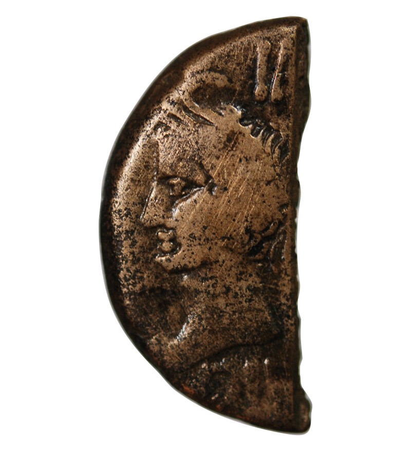 NEMAUSUS, NIMES, AUGUSTE ET AGRIPPA - 1/2 DUPONDIUS 29 AV JC / 10