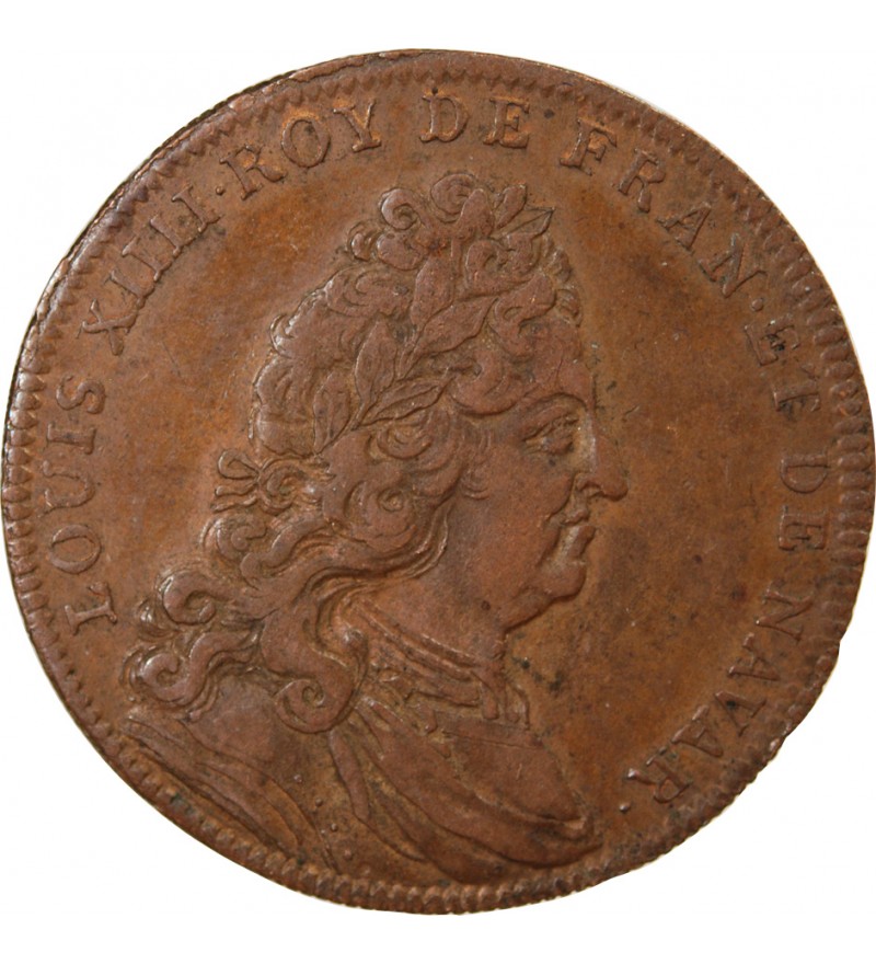 SERIE METALLIQUE DES ROIS DE FRANCE, LOUIS XIV - JETON CUIVRE