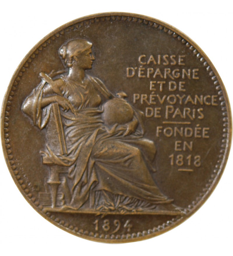 CAISSE D'EPARGNE DE PARIS - JETON BRONZE 1894