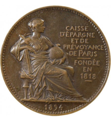 CAISSE D'EPARGNE DE PARIS - JETON BRONZE 1894