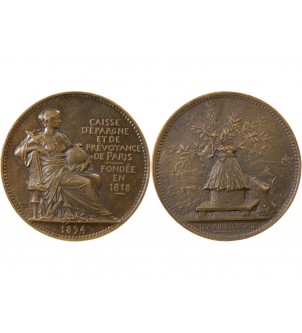 CAISSE D'EPARGNE DE PARIS - JETON BRONZE 1894 2