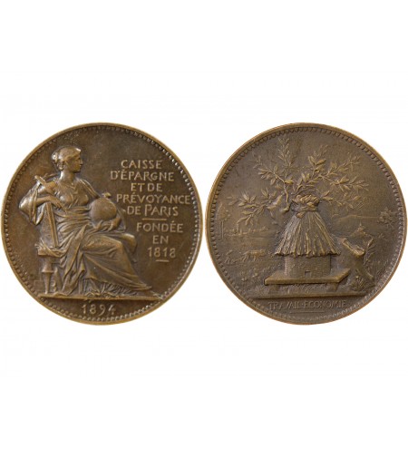 CAISSE D'EPARGNE DE PARIS - JETON BRONZE 1894