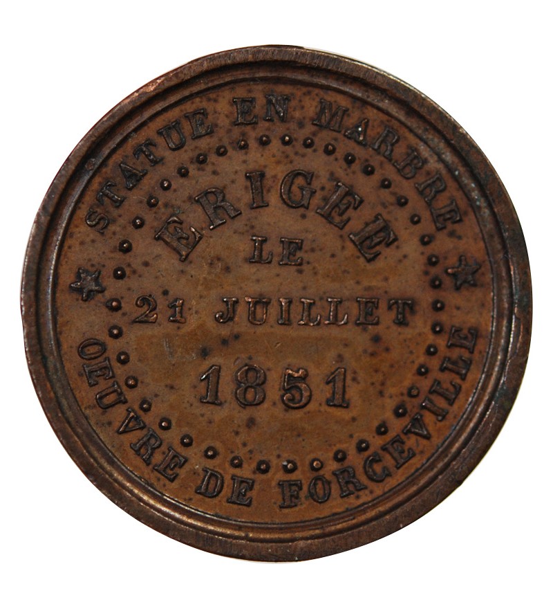 IIe RÉPUBLIQUE, STATUE DE GRESSET – JETON CUIVRE 1851