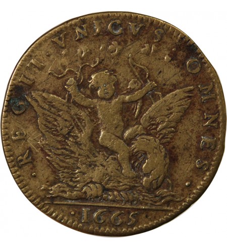 AMOUR ET MARIAGE - JETON LAITON 1665