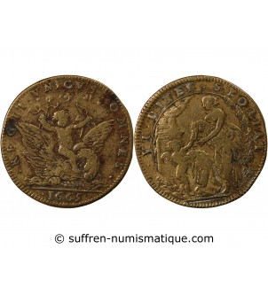 AMOUR ET MARIAGE - JETON LAITON 1665