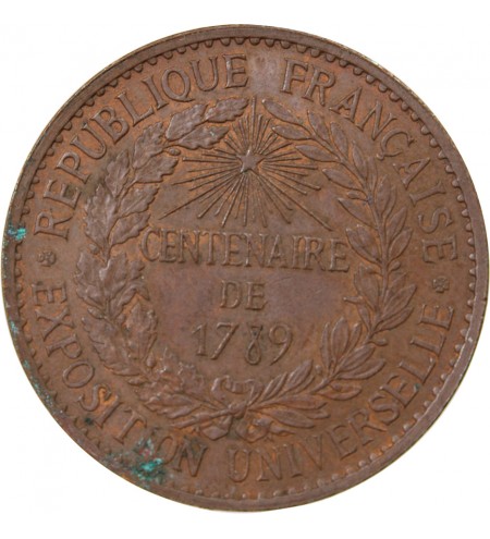 EXPOSITION UNIVERSELLE DE 1889 - MEDAILLE CUIVRE - CENTENAIRE DE 1789