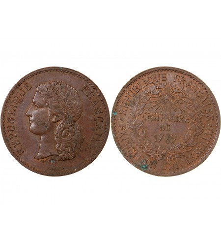 EXPOSITION UNIVERSELLE DE 1889 - MEDAILLE CUIVRE - CENTENAIRE DE 1789
