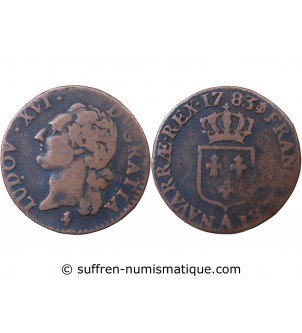 LOUIS XVI - 1/2 SOL 1783 A PARIS