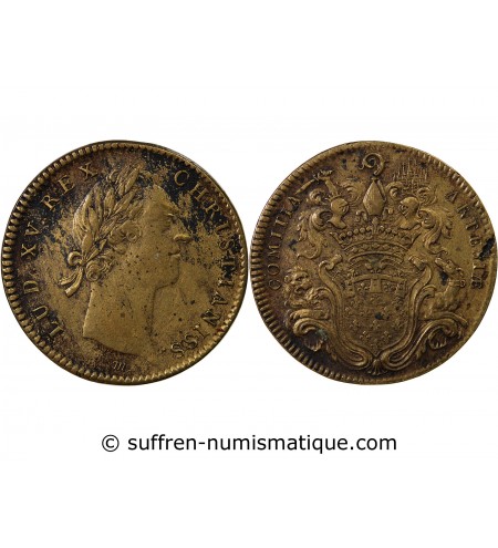 ETATS D'ARTOIS, LOUIS XV - JETON LAITON - Emission de 1756