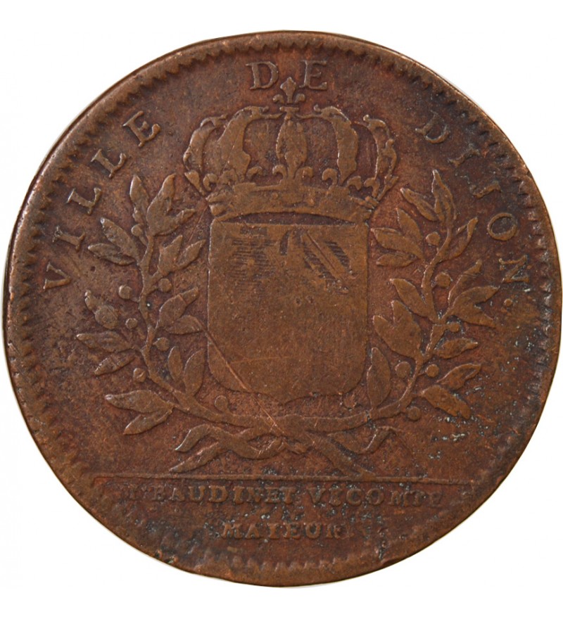 MAIRE DE DIJON, ETIENNE BAUDINET – JETON CUIVRE 1727