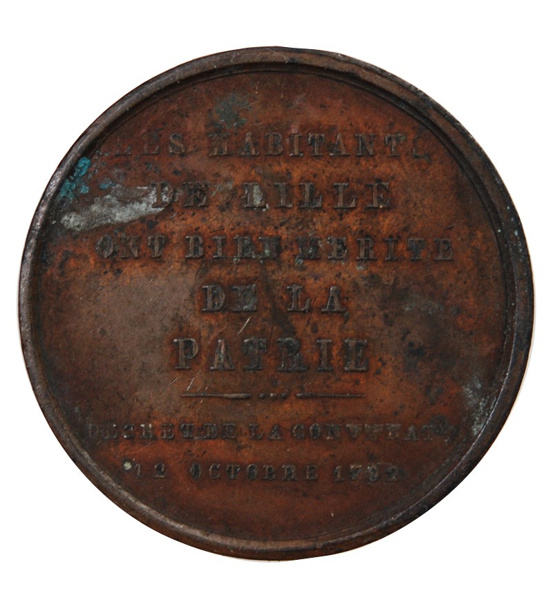 LES LILLOIS ET LA REVOLUTION – JETON CUIVRE 1845