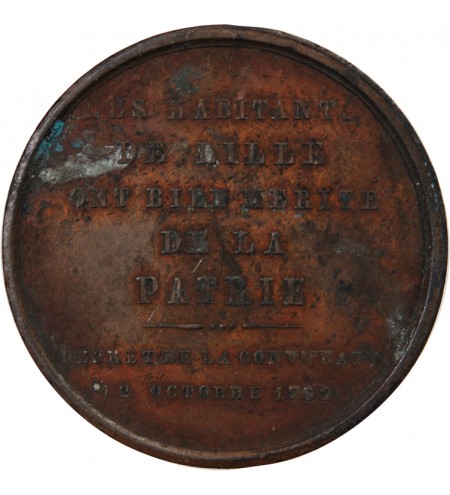 LES LILLOIS ET LA REVOLUTION – JETON CUIVRE 1845