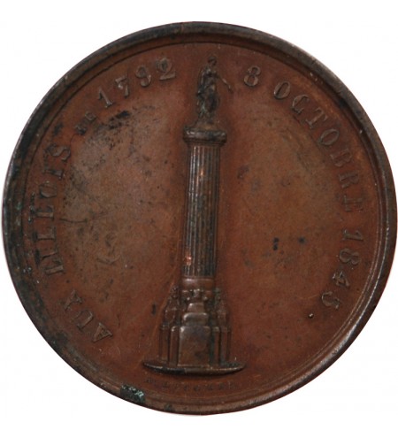 LES LILLOIS ET LA REVOLUTION – JETON CUIVRE 1845