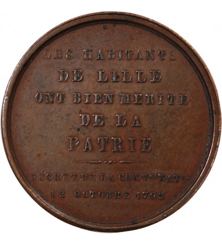 LES LILLOIS ET LA REVOLUTION – JETON CUIVRE 1845