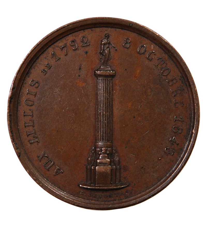 LES LILLOIS ET LA REVOLUTION – JETON CUIVRE 1845