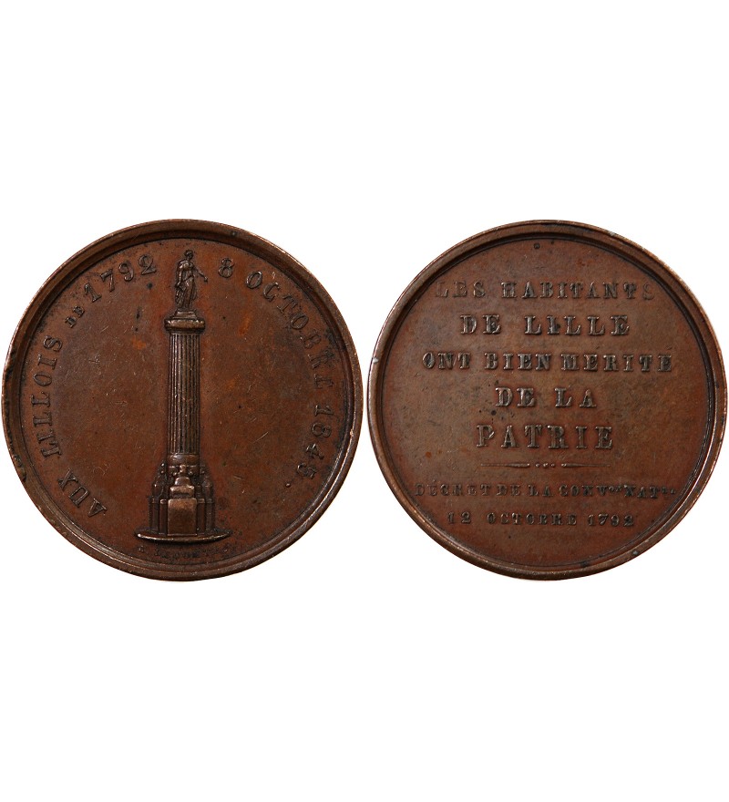 LES LILLOIS ET LA REVOLUTION – JETON CUIVRE 1845