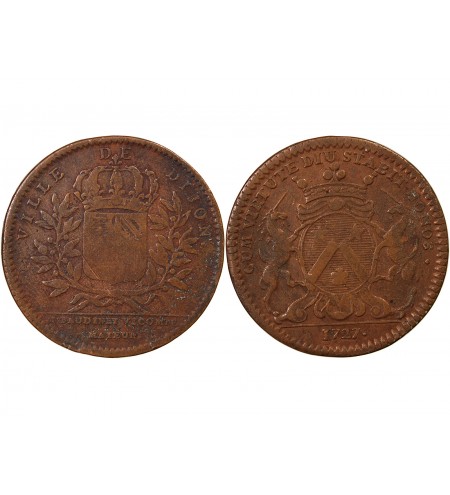 MAIRE DE DIJON, ETIENNE BAUDINET – JETON CUIVRE 1727