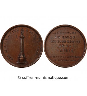 LES LILLOIS ET LA REVOLUTION – JETON CUIVRE 1845