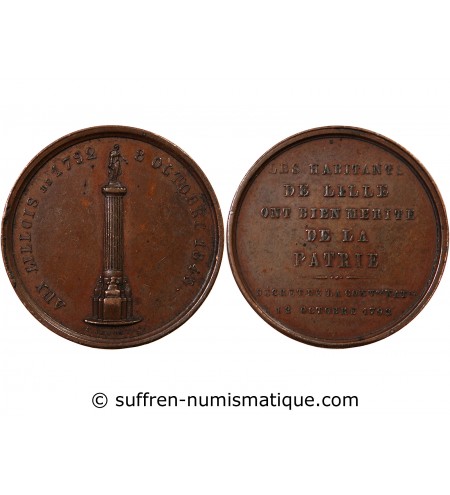 LES LILLOIS ET LA REVOLUTION – JETON CUIVRE 1845