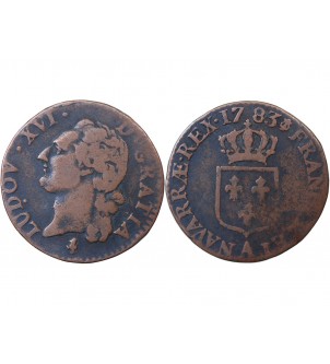 LOUIS XVI - 1/2 SOL 1783 A PARIS 2