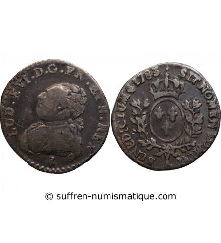 LOUIS XVI - 1/20 ECU 1783 A PARIS