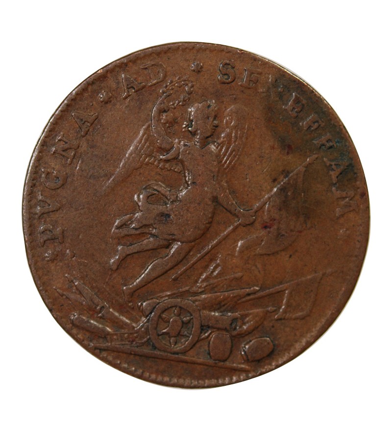 NUREMBERG, LOUIS XIV - JETON CUIVRE - LA BATAILLE DE SENEFFE