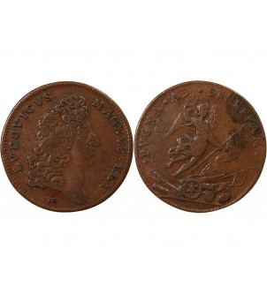 NUREMBERG, LOUIS XIV - JETON CUIVRE - LA BATAILLE DE SENEFFE 2