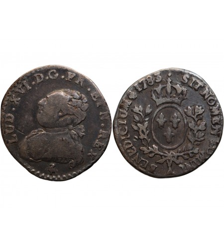 LOUIS XVI - 1/20 ECU 1783 A PARIS