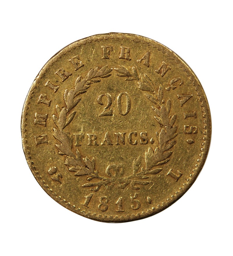 NAPOLEON Ier ﻿- 20 FRANCS OR 1815 L BAYONNE