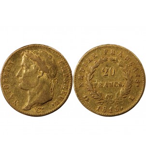 NAPOLEON Ier ﻿- 20 FRANCS OR 1815 L BAYONNE 2
