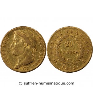 NAPOLEON Ier ﻿- 20 FRANCS OR 1815 L BAYONNE