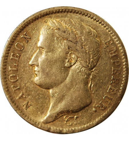 NAPOLEON Ier﻿ - 40 FRANCS OR 1811 A PARIS Variété A/Coq