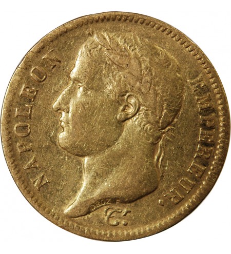 NAPOLEON Ier﻿ - 40 FRANCS 1812 A PARIS﻿ Tranche Fautée "Protègela"