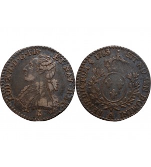 LOUIS XVI - 1/10 ECU 1783 A PARIS 2