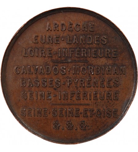 ORGANISATION DE DEFENSE CIVILE - JETON CUIVRE 1870 / 1871