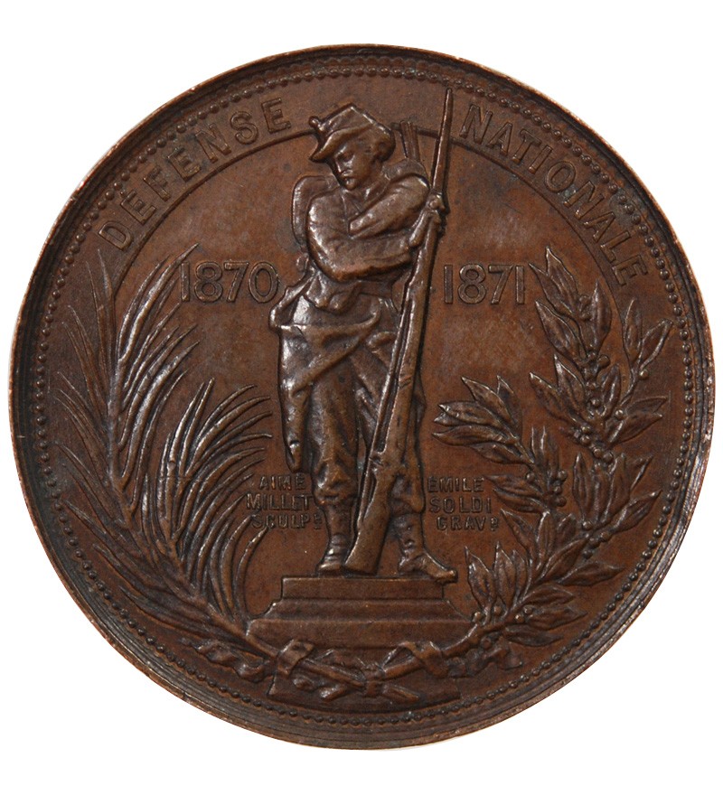 ORGANISATION DE DEFENSE CIVILE - JETON CUIVRE 1870 / 1871
