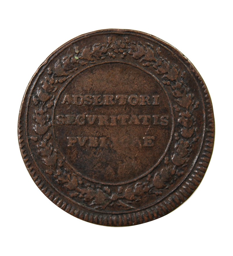 NUREMBERG, LOUIS XIV - JETON CUIVRE - DEFENSEUR DE L'ORDRE PUBLIC