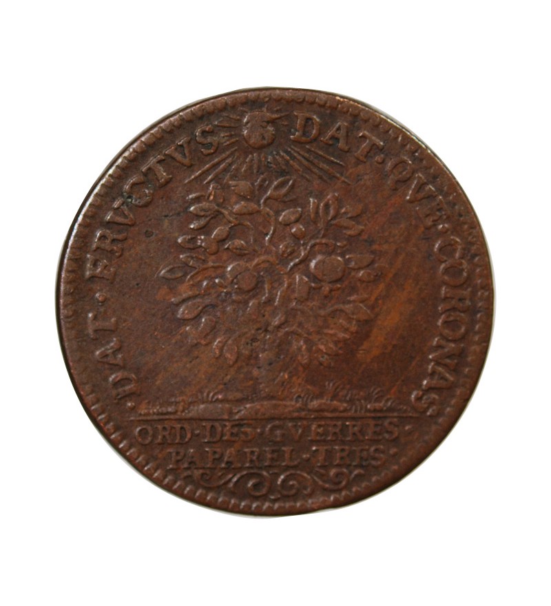 ORDINAIRE DES GUERRES, LOUIS XIV - JETON CUIVRE émission de 1683